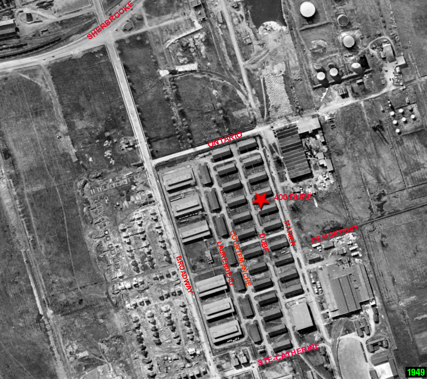 400 Dube Street in 1949