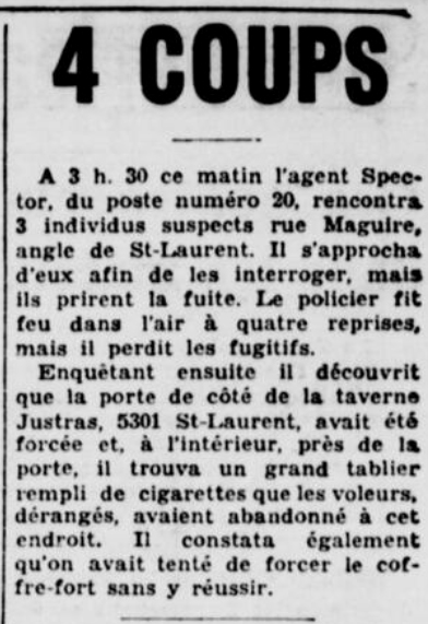 article published in La Patrie, 1940