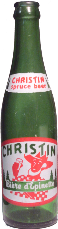 Old bottle of Christin brand spruce beer